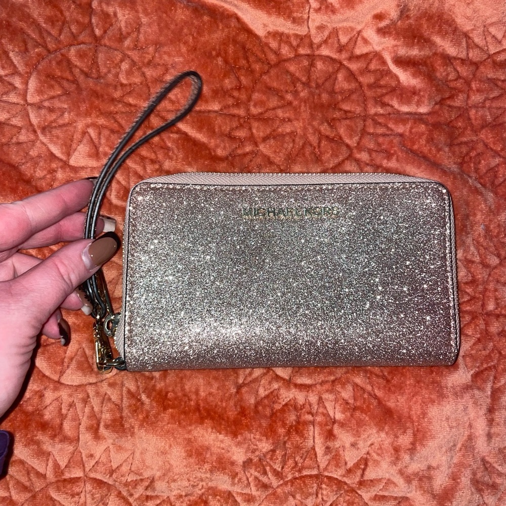 Michael Kors Shimmering Gold Wristlet